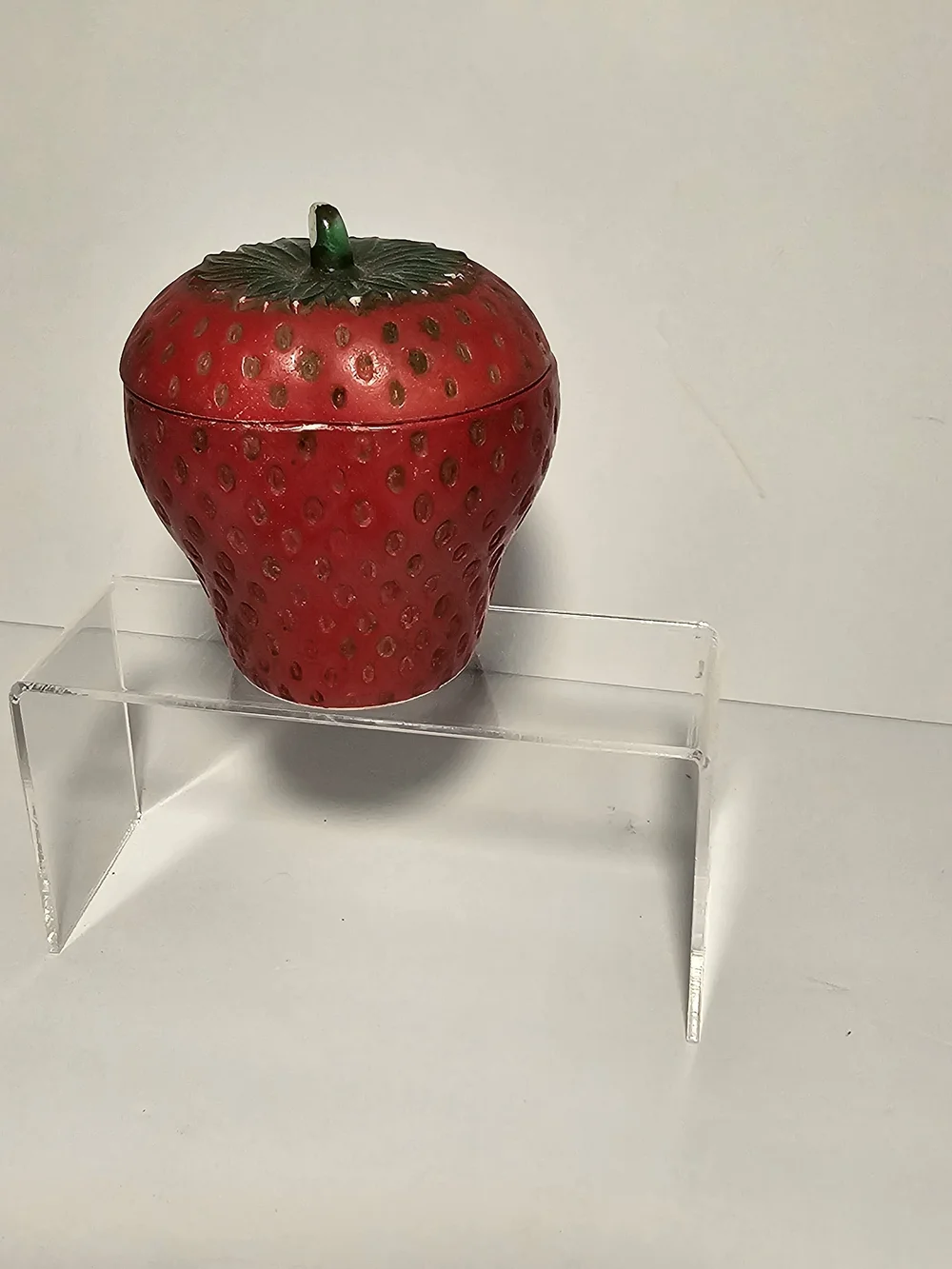 Vtg. Hazel Atlas Strawberry Jam Jelly Jar Container Pot 4